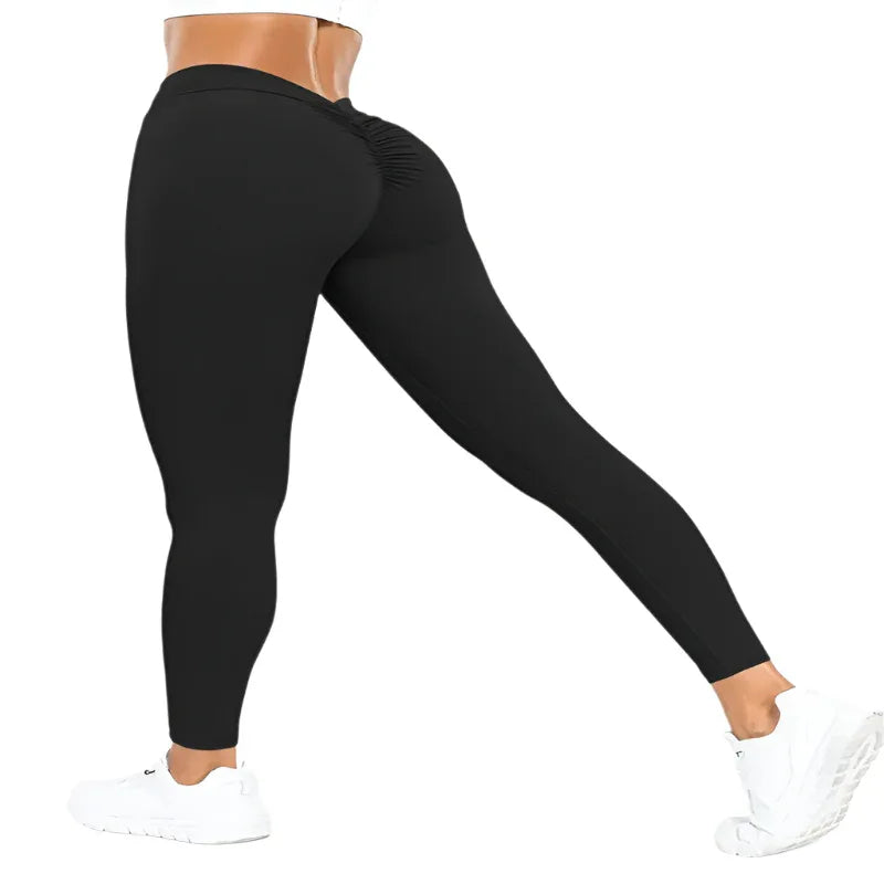 Damen Yoga-Hose mit hoher Taille, Po-Lift, hochelastische enge Fitness-Leggings