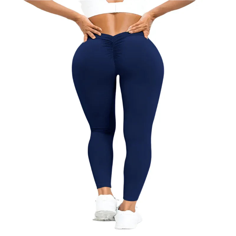 Damen Yoga-Hose mit hoher Taille, Po-Lift, hochelastische enge Fitness-Leggings