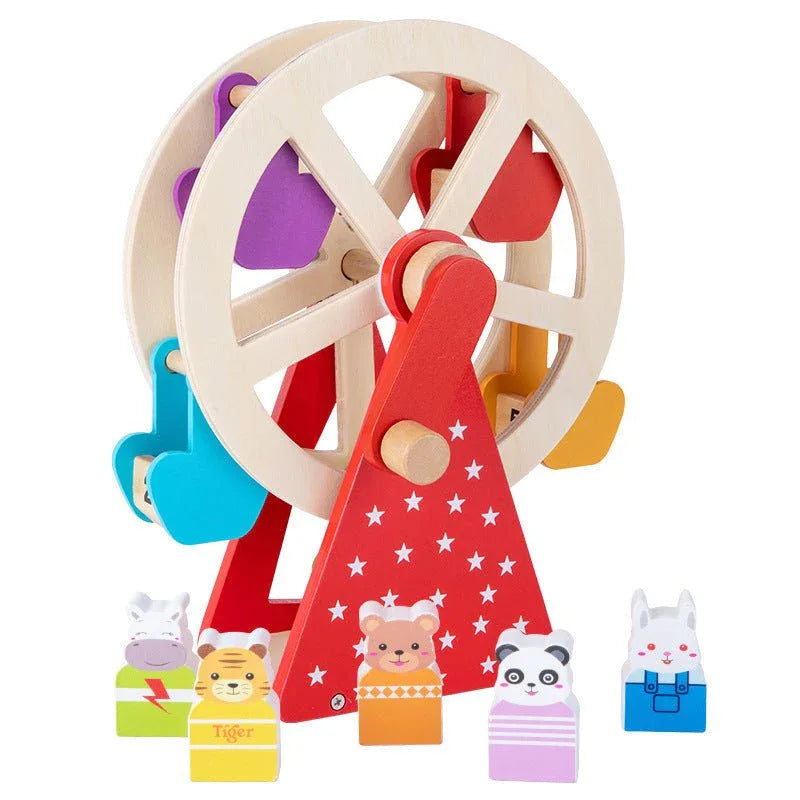Hölzernes Riesenrad Baby Kinder Kleinkind Pädagogisches Spielzeug