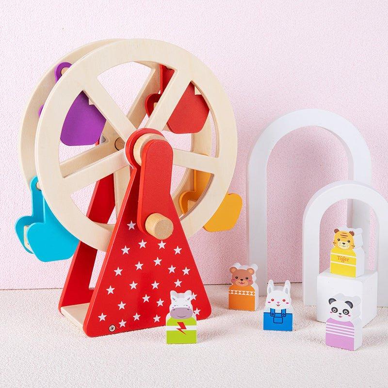 Hölzernes Riesenrad Baby Kinder Kleinkind Pädagogisches Spielzeug